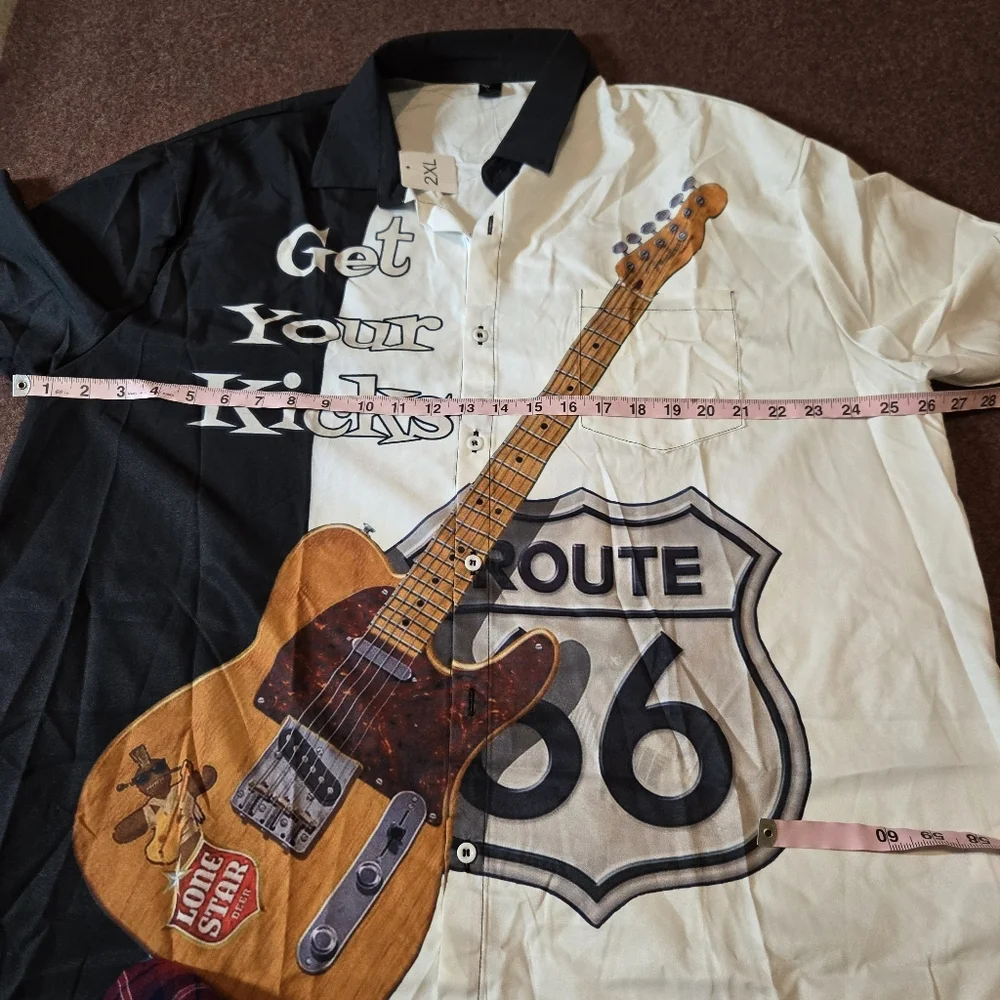 New! Route 66 Button Down Shirt Men's 2XL Unbranded - Picture 5 of 7
